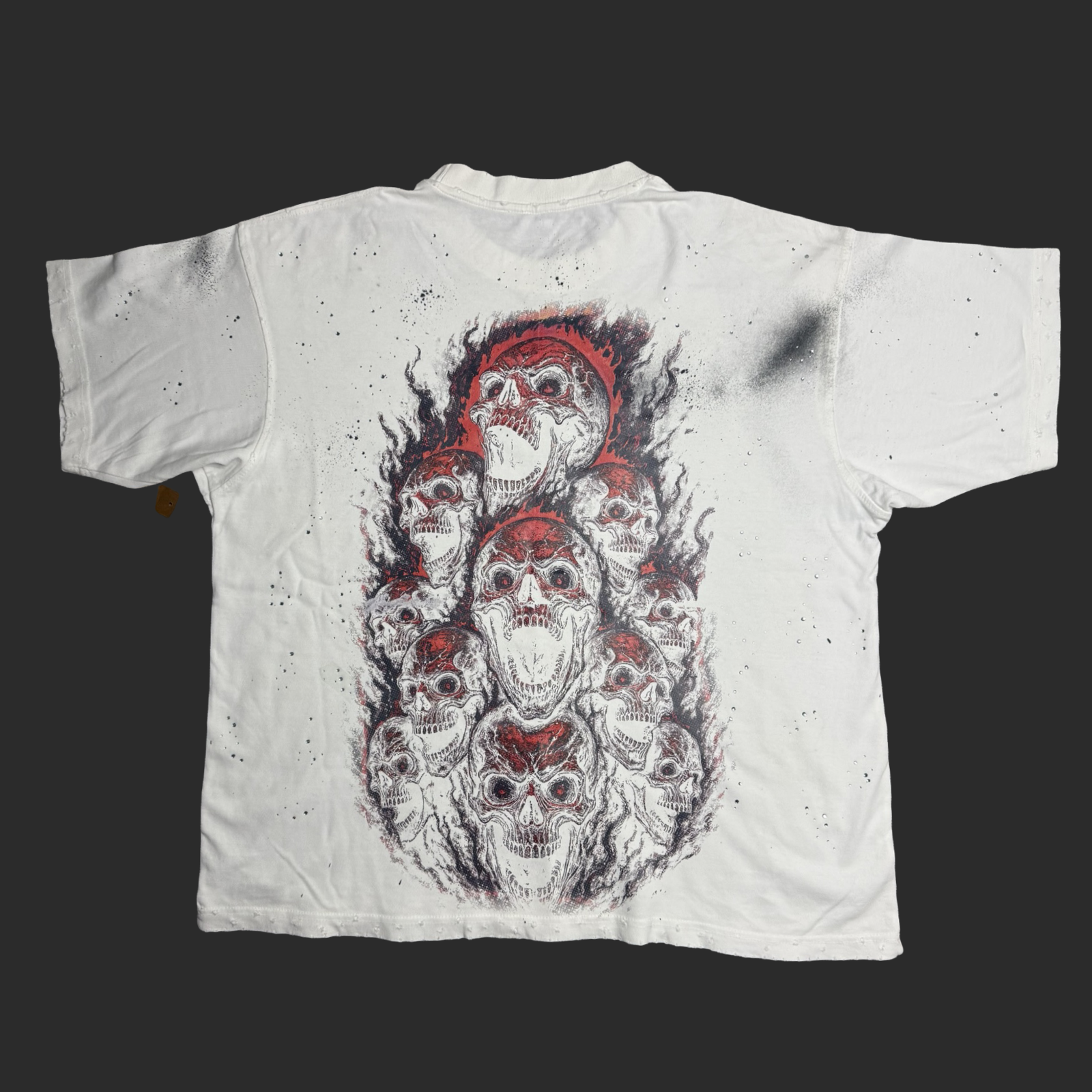 SHORT SLEEVE T-SHIRT / BY {UN CORO ENT} WITH RHINESTONE AND PRINT DESIGN